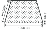 Лист нержавеющий  4х1000х2000 мм.  AISI 304 (08Х18Н10) горячекатаный,  рифленый,  чечевица